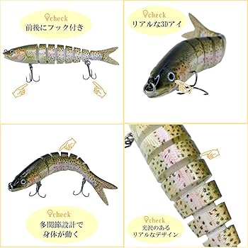 ビッグベイト　スイムベイト　セット Amazon.co.jp: ルナリ ビッグベイト リップレス ルアー スイムベイト